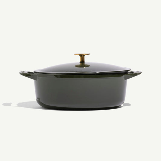 Enamelled Cast Iron Oval Dutch Oven