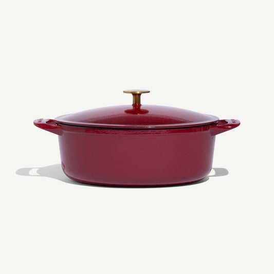 Enamelled Cast Iron Oval Dutch Oven